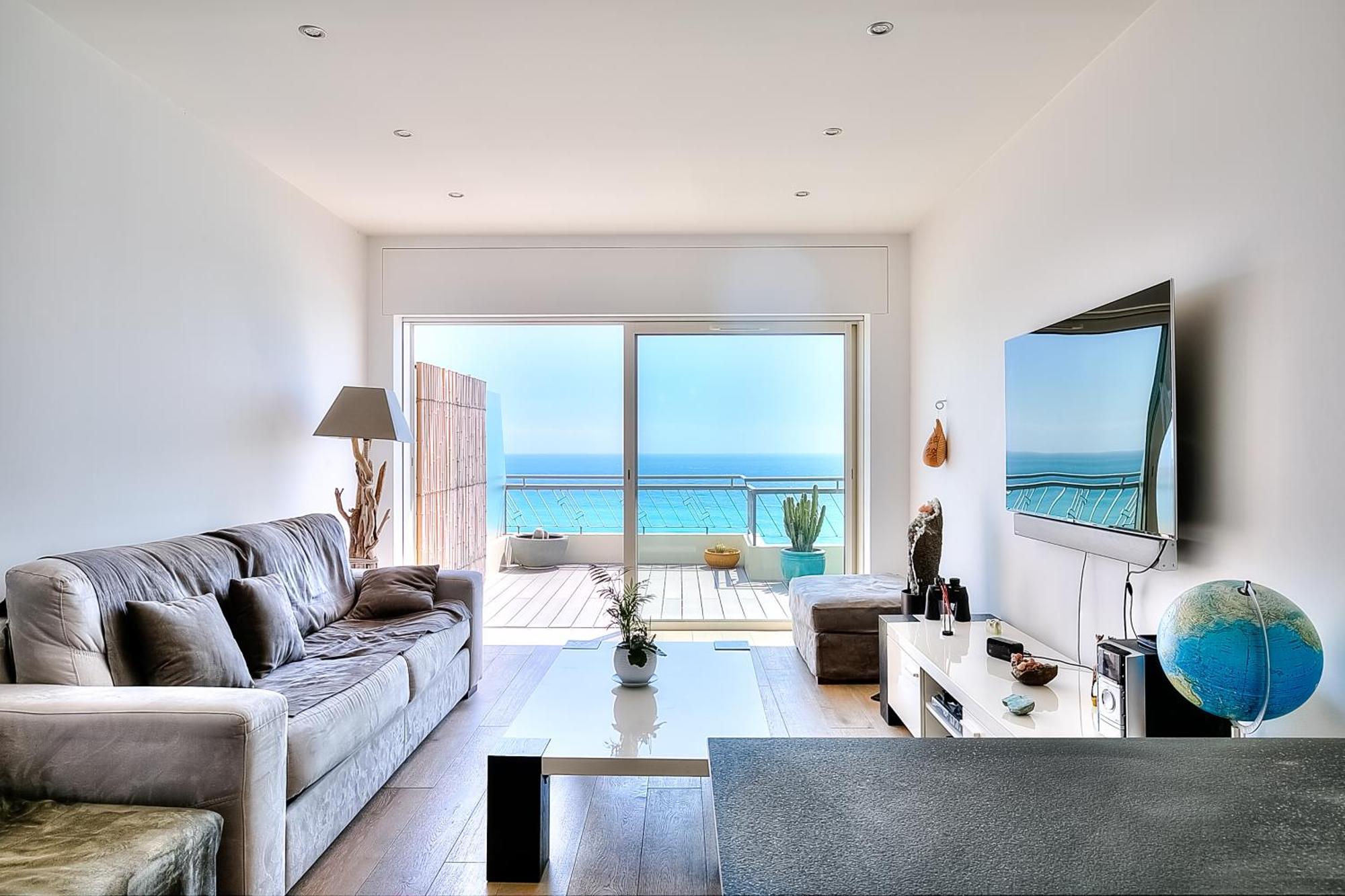 Le Florentina, Dernier Etage Avec Terrasse, Vue Sur La Baie Des Anges Nice Exterior foto