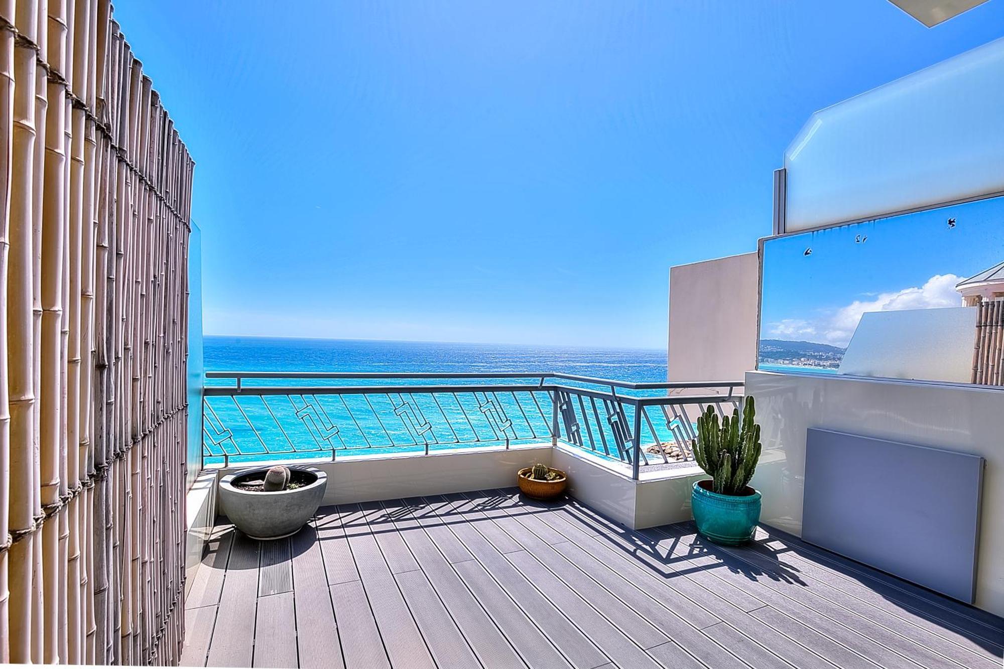 Le Florentina, Dernier Etage Avec Terrasse, Vue Sur La Baie Des Anges Nice Exterior foto